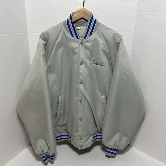 Vintage Hardee’s Nylon Jacket Large, Grey, Button Up, Hartwell USA, Janet - Picture 2 of 14